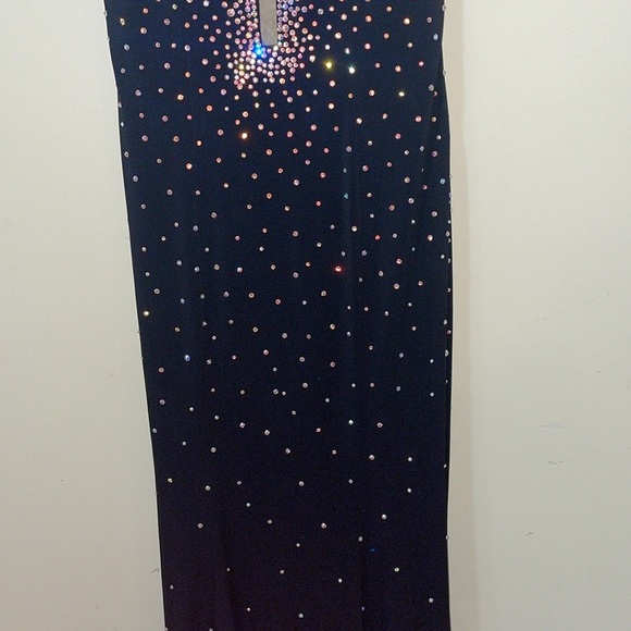 Womens Jovani Cocktail Dress Black Open Back - Picture 3 of 15